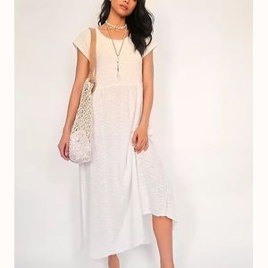 Free People Beach Sweater Dress - white, small
